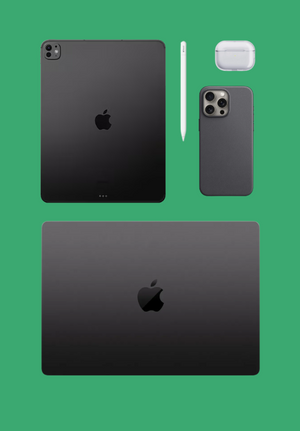 Digital nomads travelling the world. Digital nomad and remote work essentials such as Apple products Macbook Air, iPad, iPhone, Airpods. Portable, functional, and lightweight.
