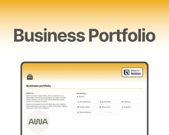 Free Notion Template Easy-to-use and comprehensive Business Portfolio template on Notion for freelancers, small businesses, and side-hustles. Add your key services and highlighted projects, website links, bio, and contact form to increase engagement with your customer base.