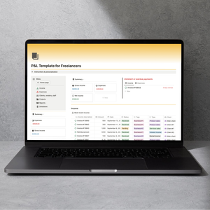 Profit and Loss Tracker for Small Businesses and Freelancers on Notion