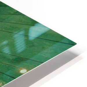 Green glass pane with a white frame on a white background. featuring Dancheong geometric patterns in Seoul, South Korea.